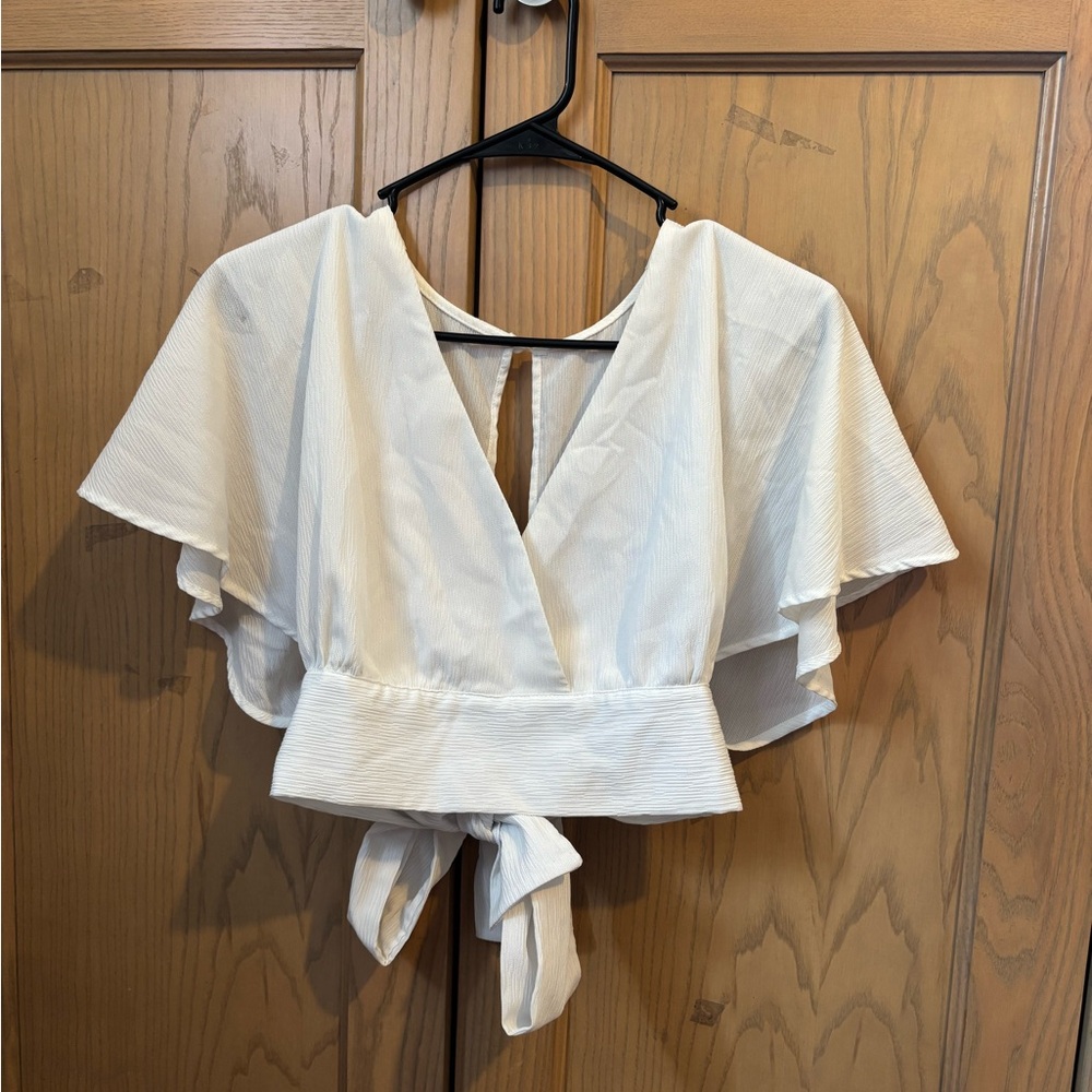 Wrap Top with Open Back